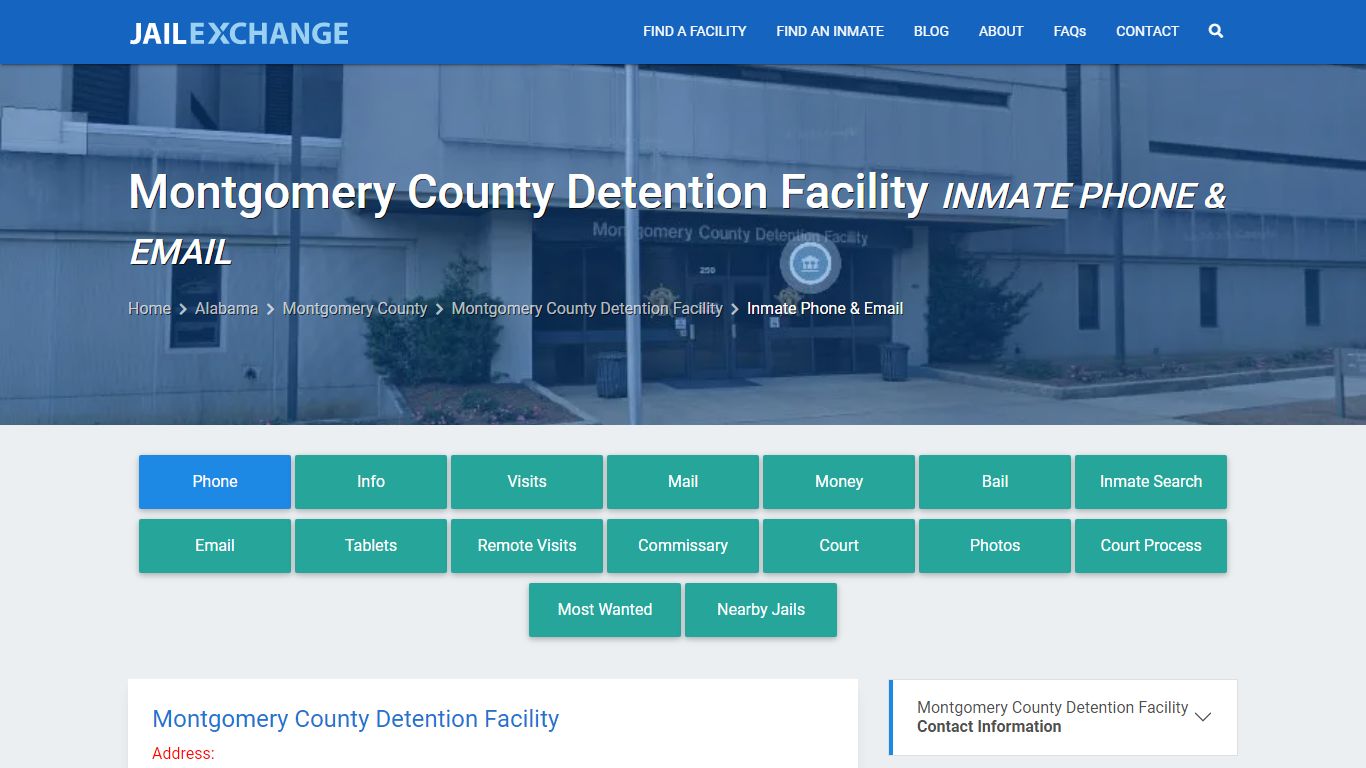 Inmate Phone - Montgomery County Detention Facility, AL - Jail Exchange